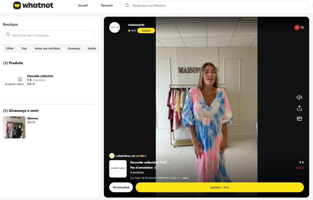 Vendre sa mode de luxe sur WhatNot